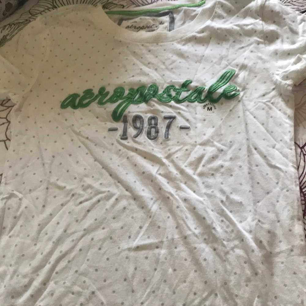 Brand new with tags Aeropostale white tee size Med